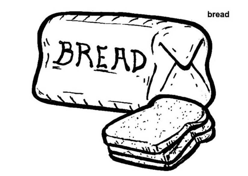Bread coloring pages