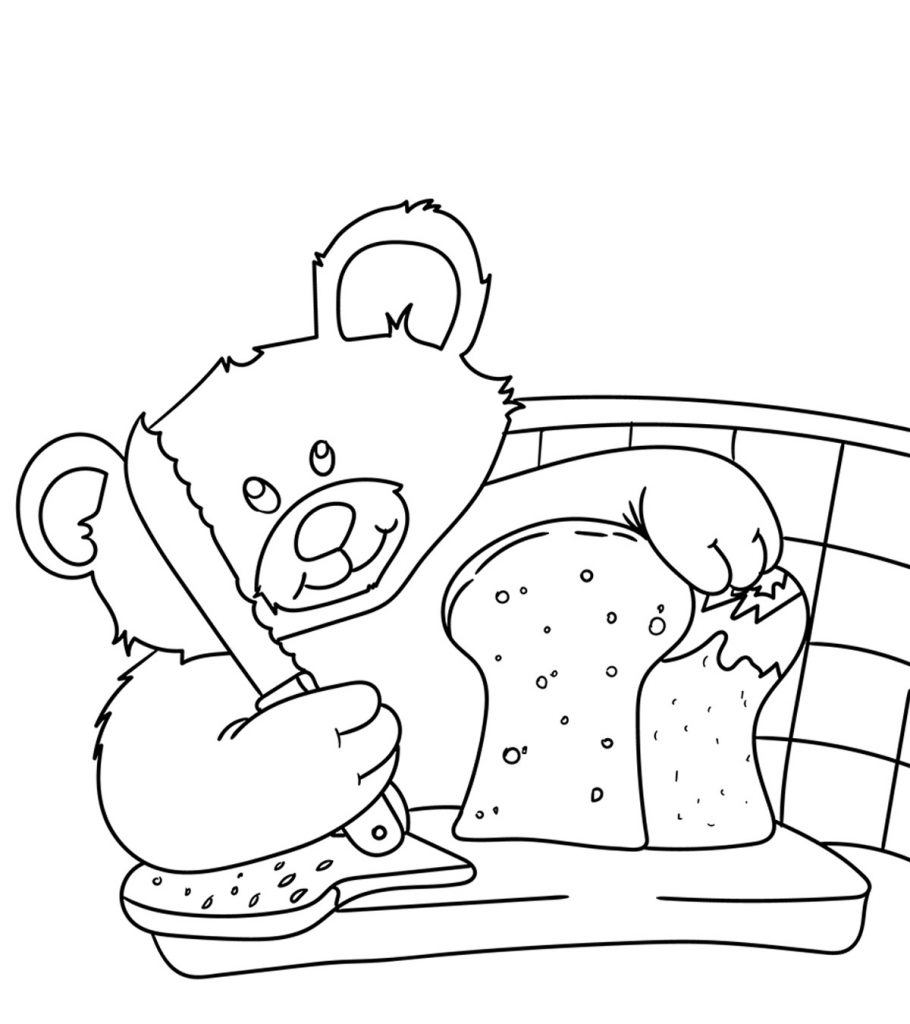 Yummy bread coloring pages for your little one