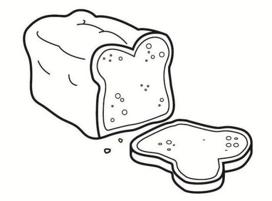 Delicious bread coloring sheet coloring pages coloring pages for kids food coloring pages