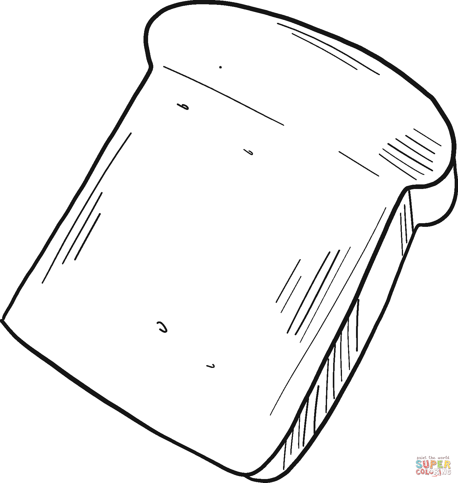 Toast bread coloring page free printable coloring pages