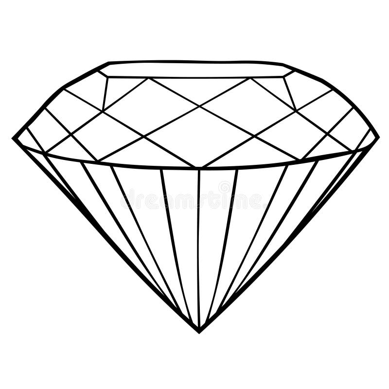 The icon coloring diamond jewel vector illustration stock vector