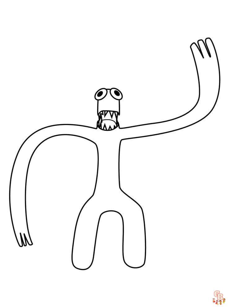 Rainbow friends coloring pages