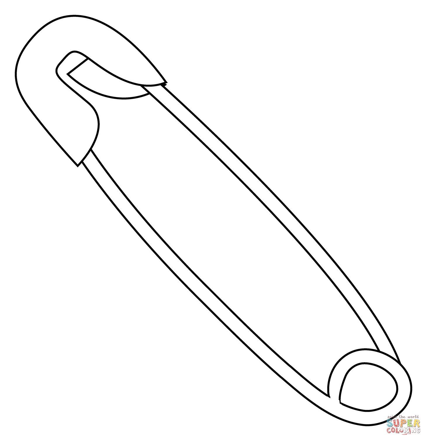 Safety pin emoji coloring page free printable coloring pages