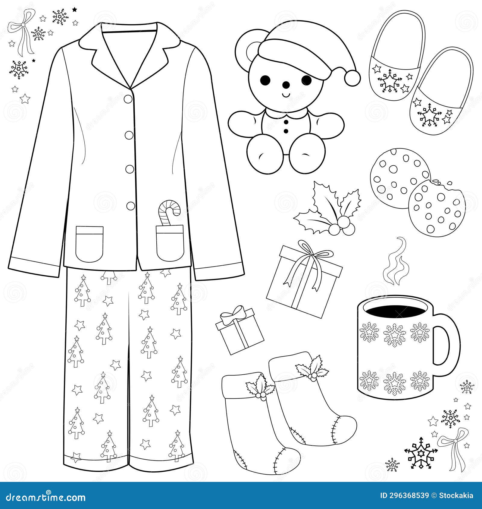 Pajamas coloring page stock illustrations â pajamas coloring page stock illustrations vectors clipart