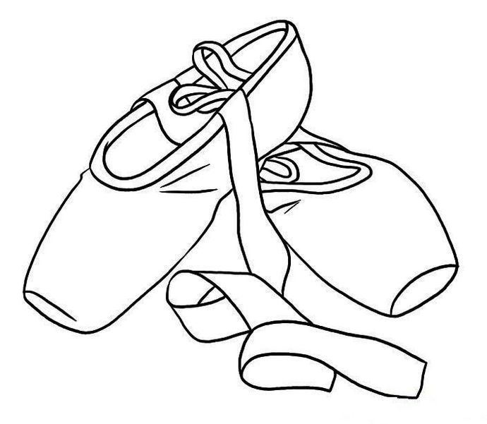 Printable pointe ballet shoes coloring sheet ballet shoes drawing easy drawings dance coloring pages