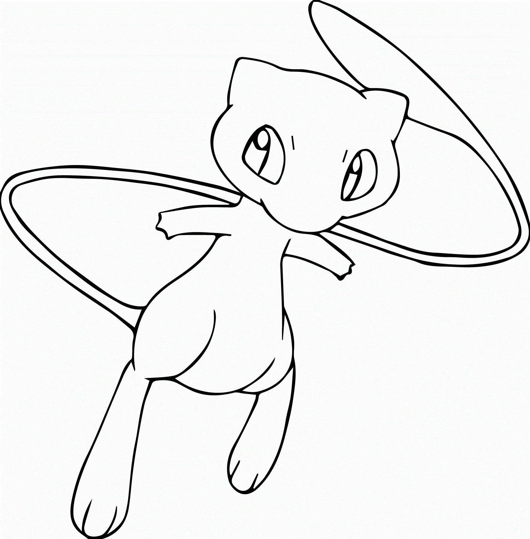 Printable mew coloring pages pokemon coloring pages pokemon mew cartoon coloring pages