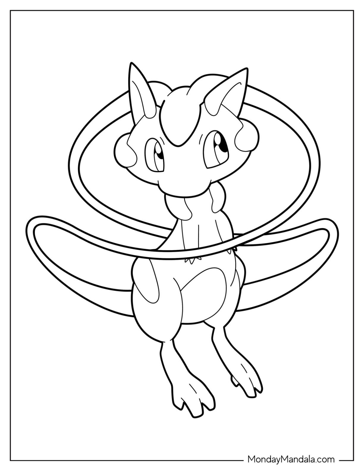 Mew coloring pages free pdf printables