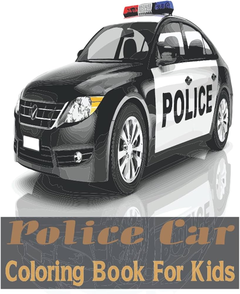 Police car coloring book for kids cars by hosain rakib