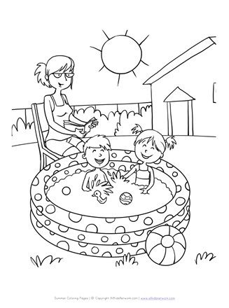 Pool coloring page all kids network summer coloring pages coloring pages coloring books