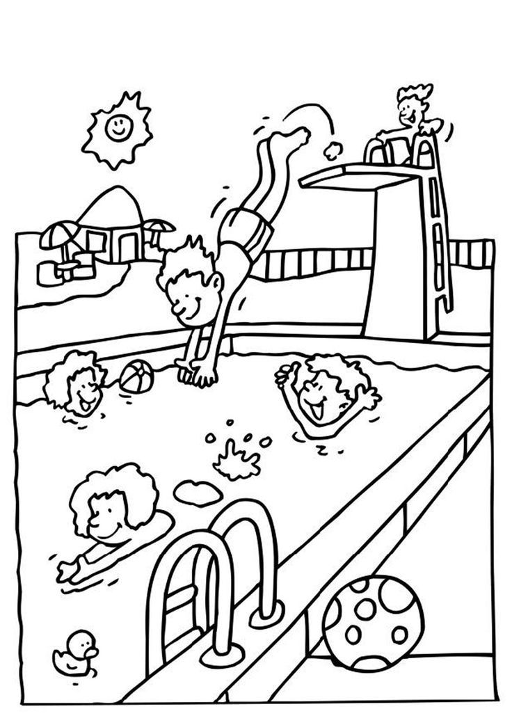 Coloring pages swimming club coloring pages