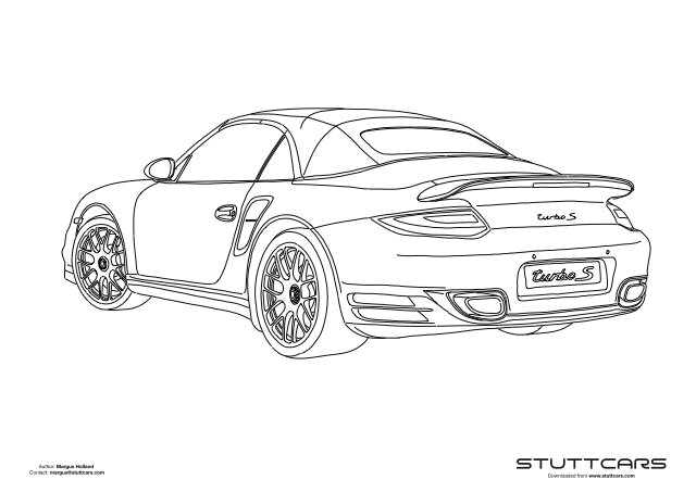 Porsche coloring pages