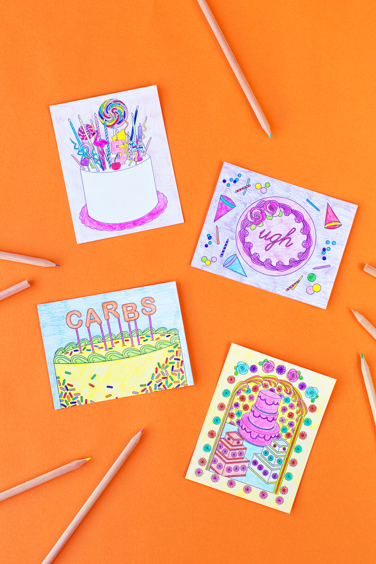 Free printable coloring postcards