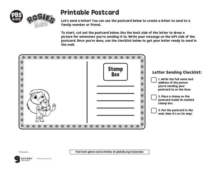 Printable postcard kids coloring pages kids for parents