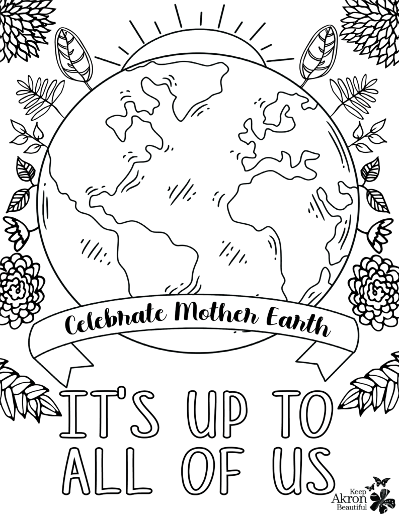 Kab earth day coloring page poster