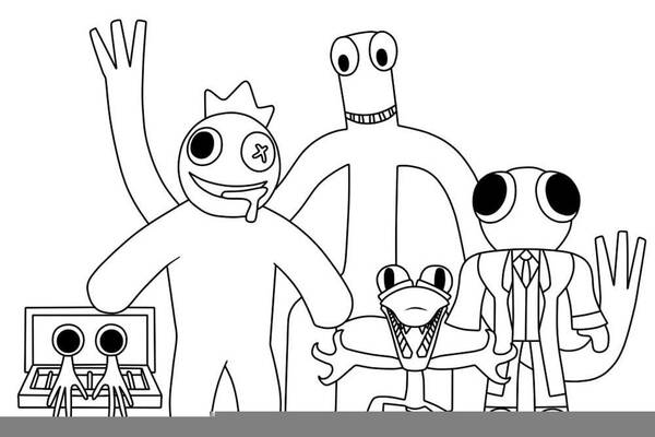 Fun with rainbow friends coloring pages
