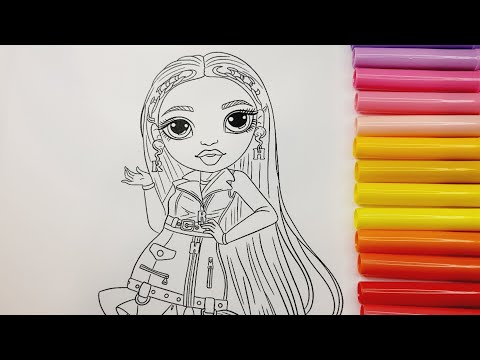 Rainbow high coloring book pages rainbow high rainbowhighslumber party dollsmarisa golding
