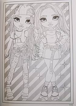 Rainbow high coloring and activity book with bonus stand