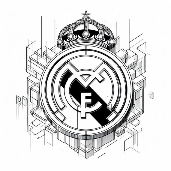 Real madrid logo coloring pages
