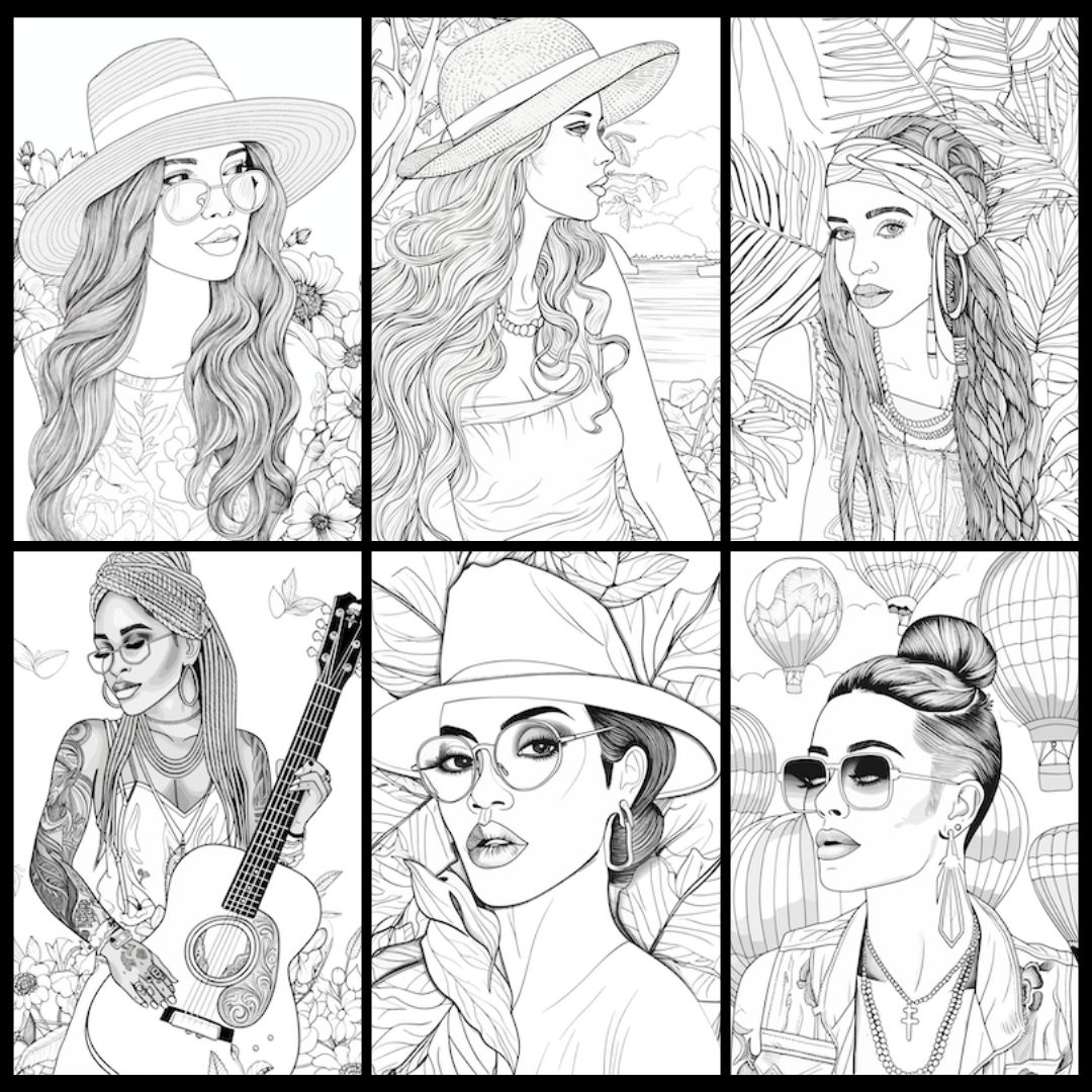 More realistic girl coloring pages pdf download