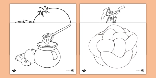 Rosh hashanah loring pages teacher made