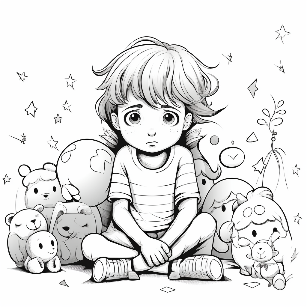 Sad coloring pages