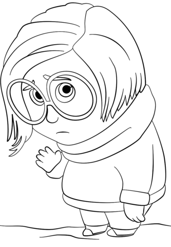 Inside out sadness coloring page free printable coloring pages