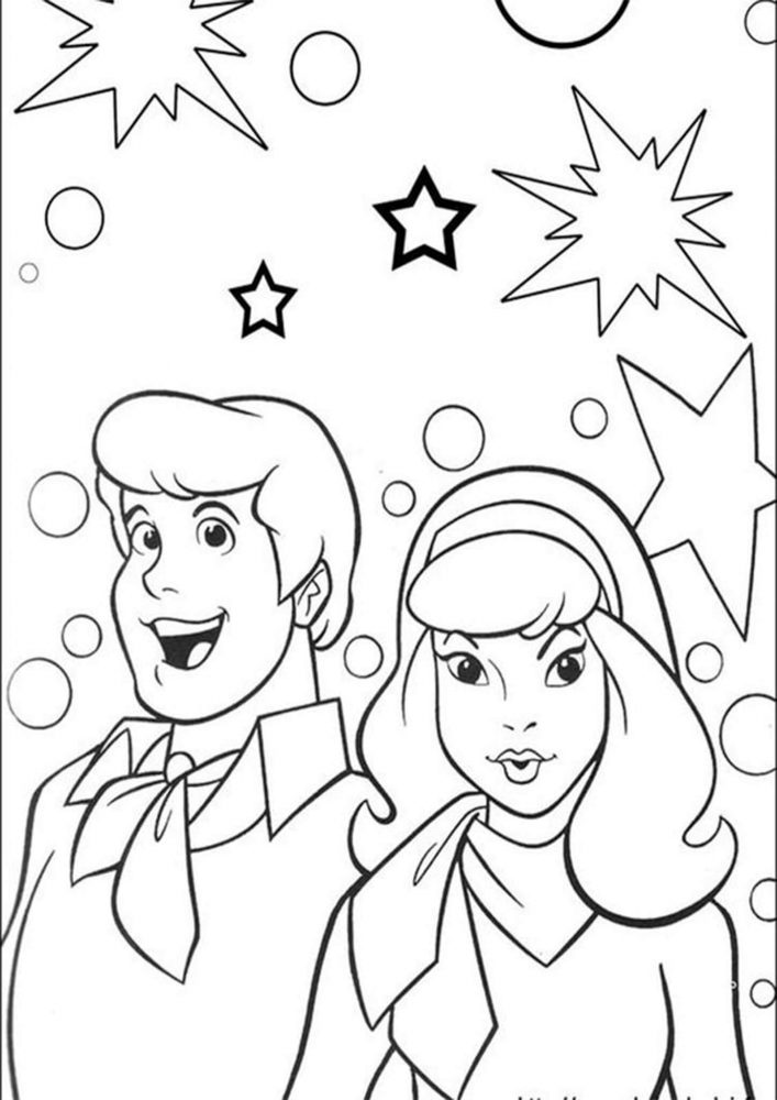 Free easy to print scooby doo coloring pages