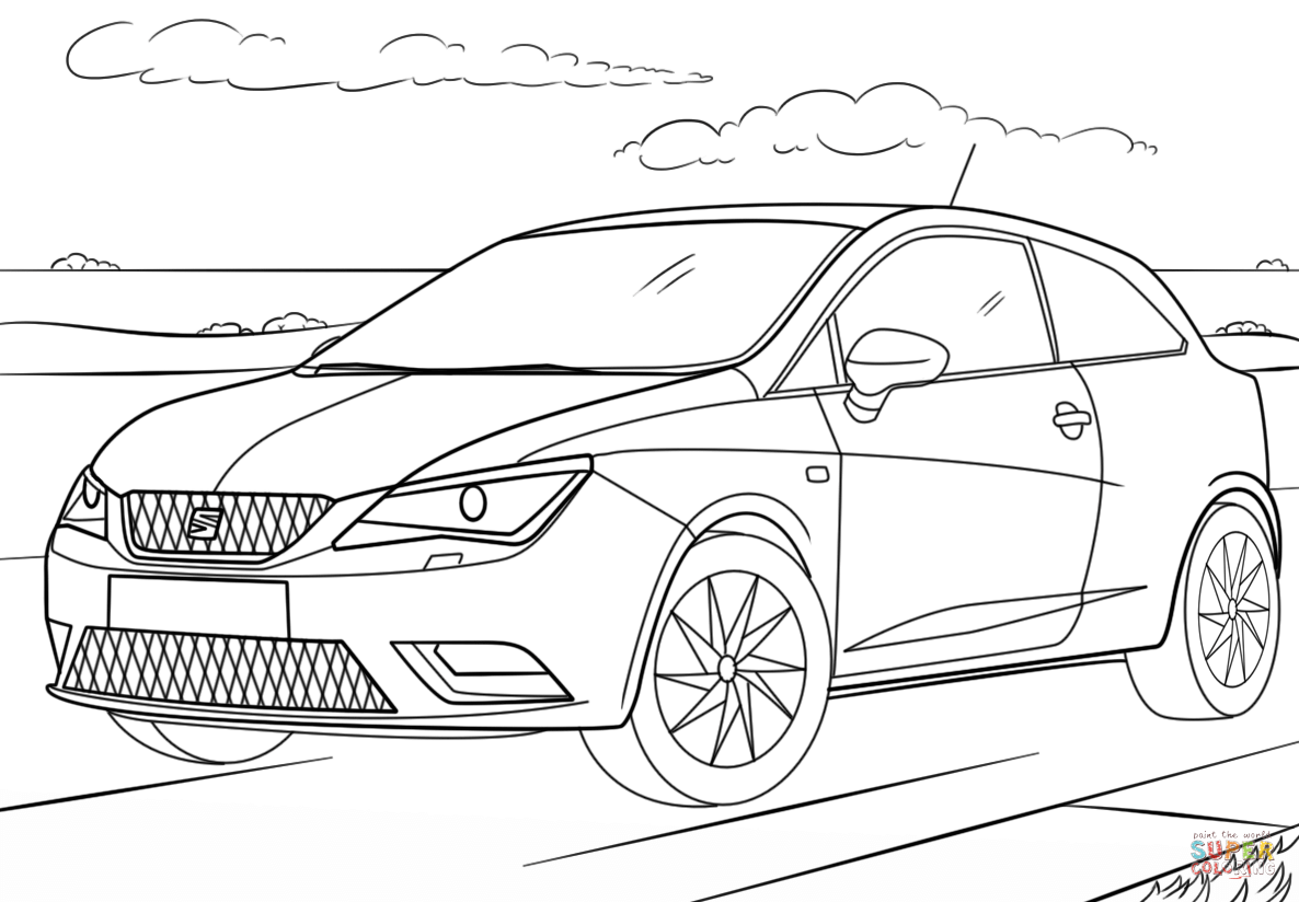 Seat ibiza coloring page free printable coloring pages