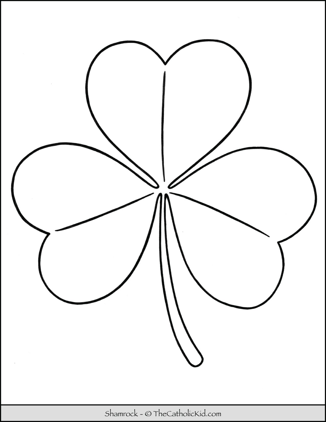 Shamrock coloring page