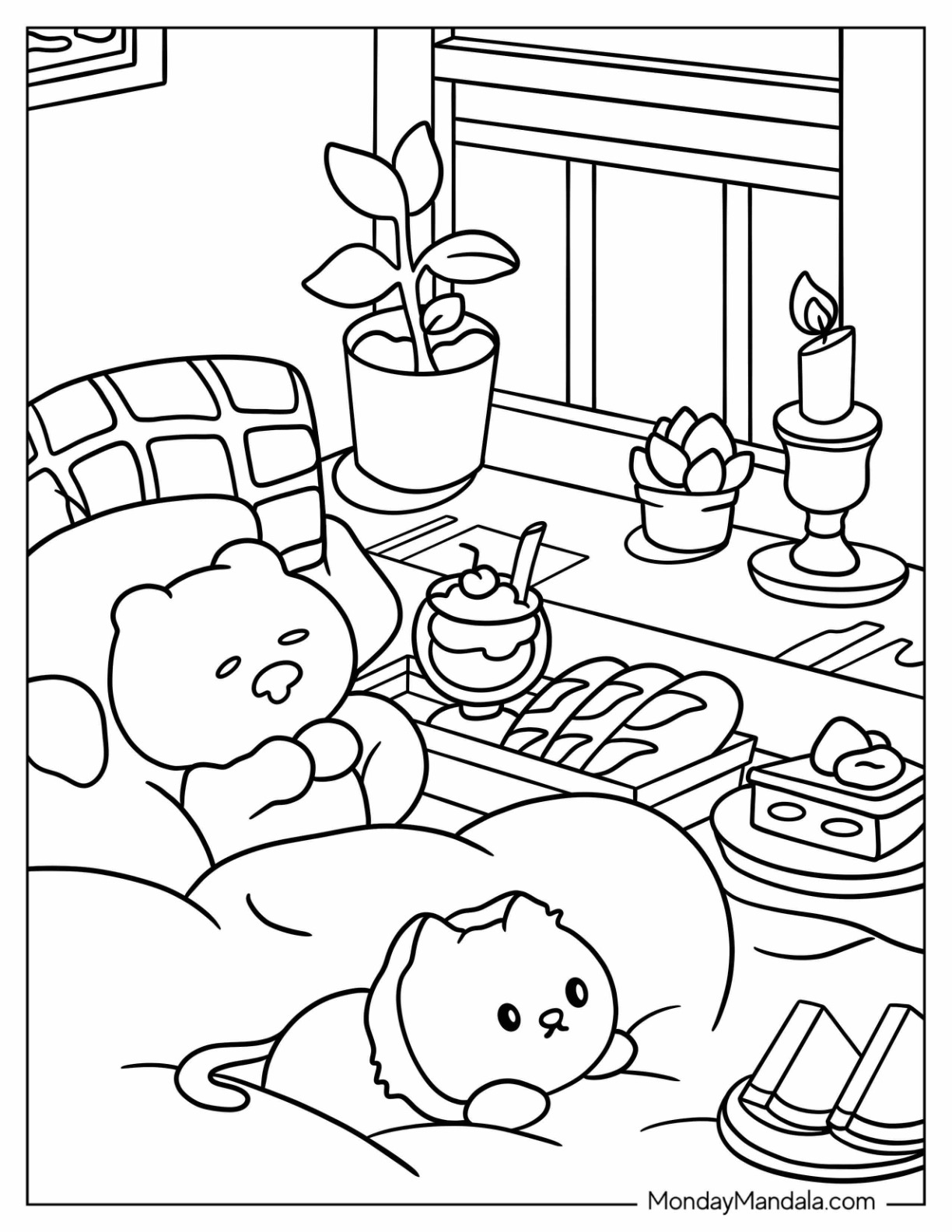 Aesthetic coloring pages free pdf printables