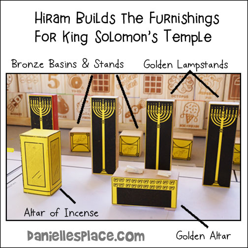 Hiram builds the temple furnishing bible crafts and lesson