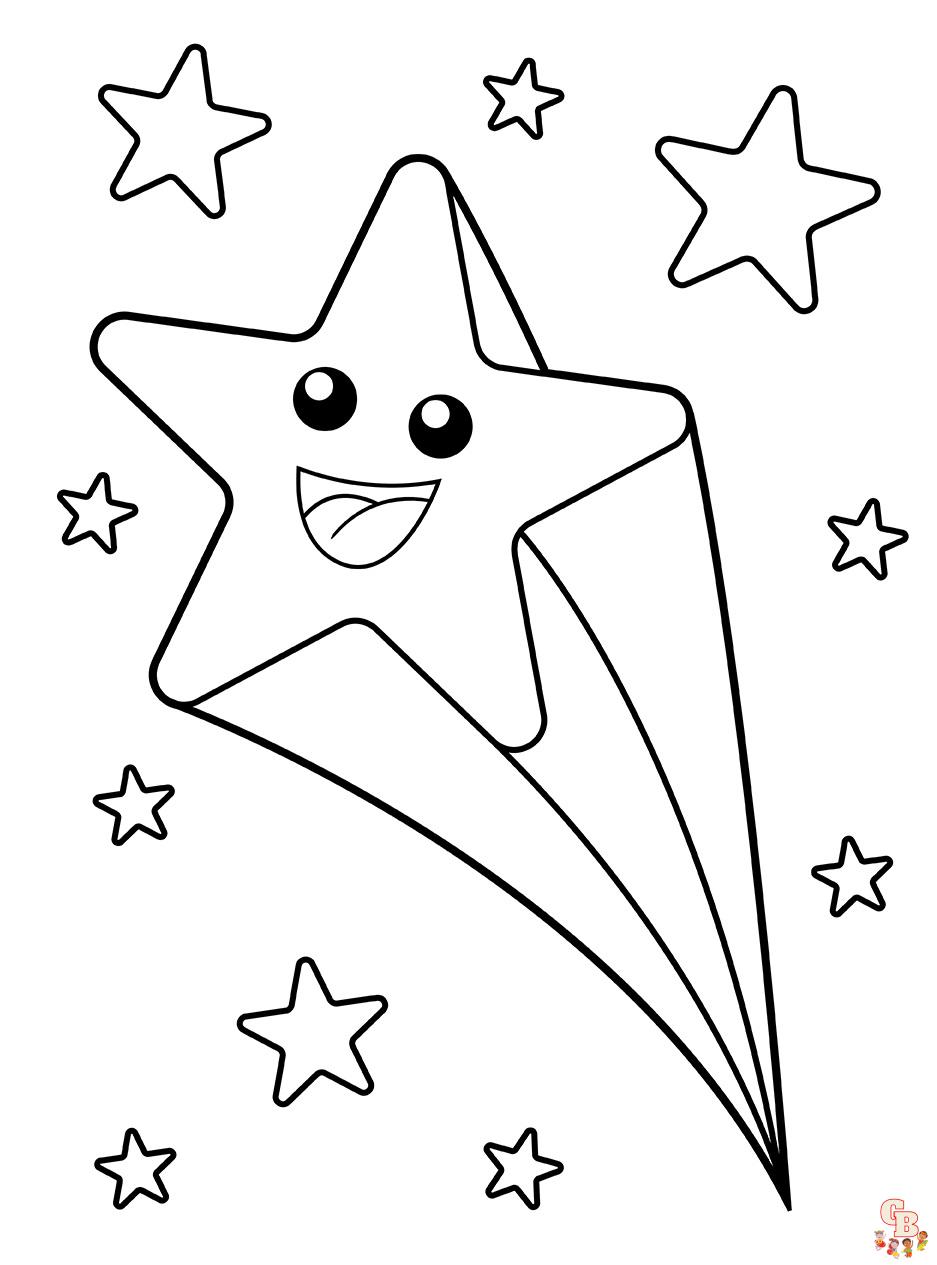 Coloring fun with cute stars coloring pages for free