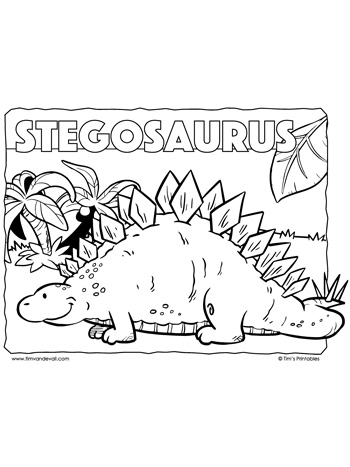 Stegosaurus coloring page â tims printables