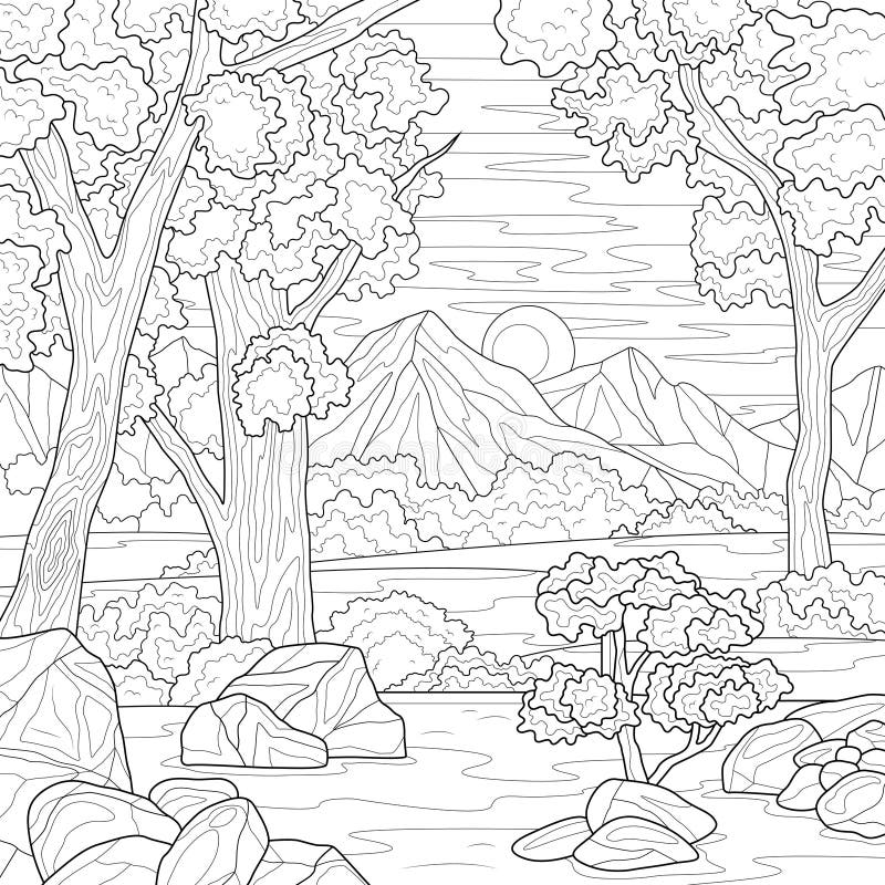 Sunset coloring stock illustrations â sunset coloring stock illustrations vectors clipart