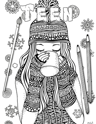 Teen coloring book for teenage girls teenagers fun creative arts craft teen activity teens with gorgeous fun fashion paperback gibsons bookstore