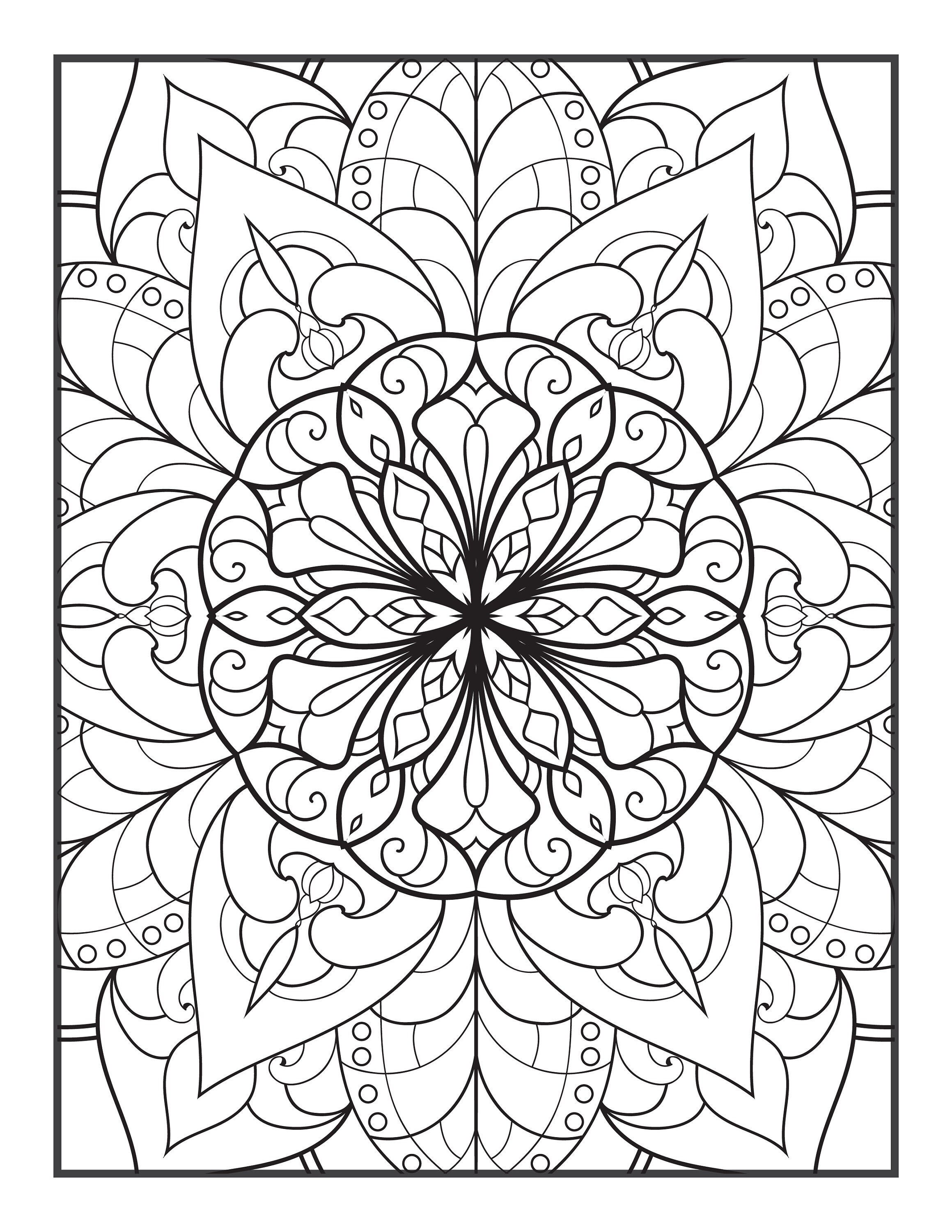 Printable coloring pages for teens and adults digital download