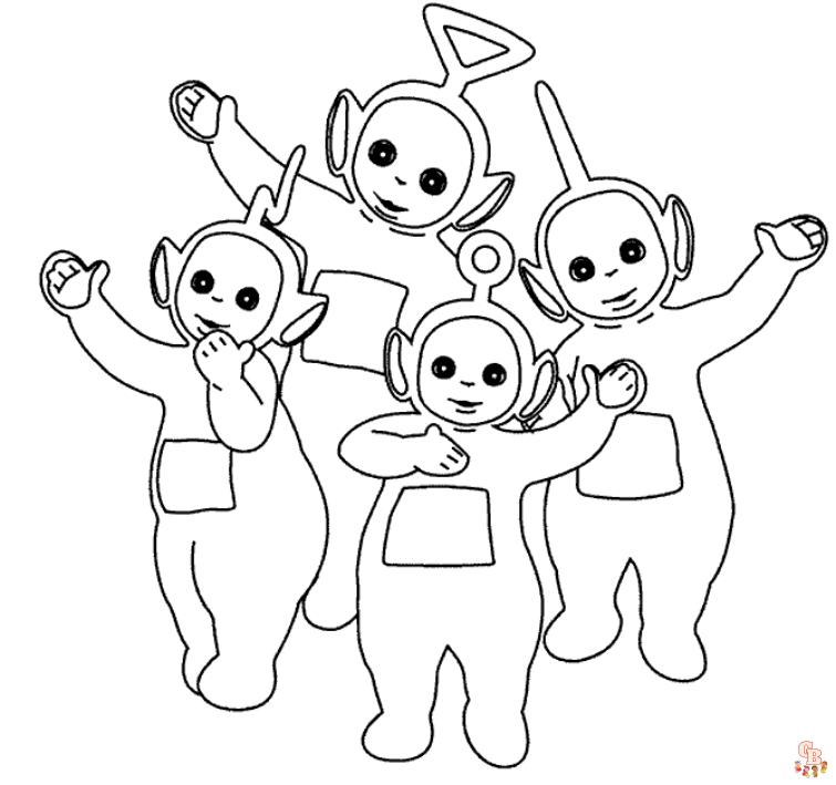 Teletubbies coloring pages free printable sheets for kids