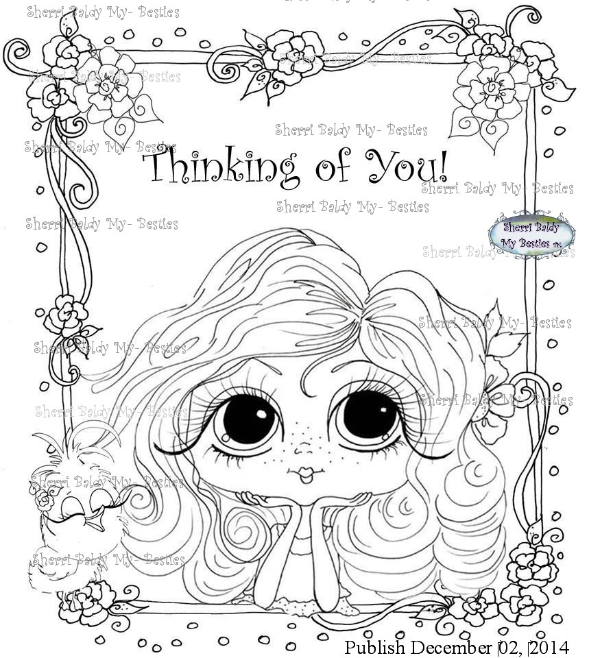 Instant download my besties coloring book printable page that you can print over and over again to color up flower garden window thinking of you
