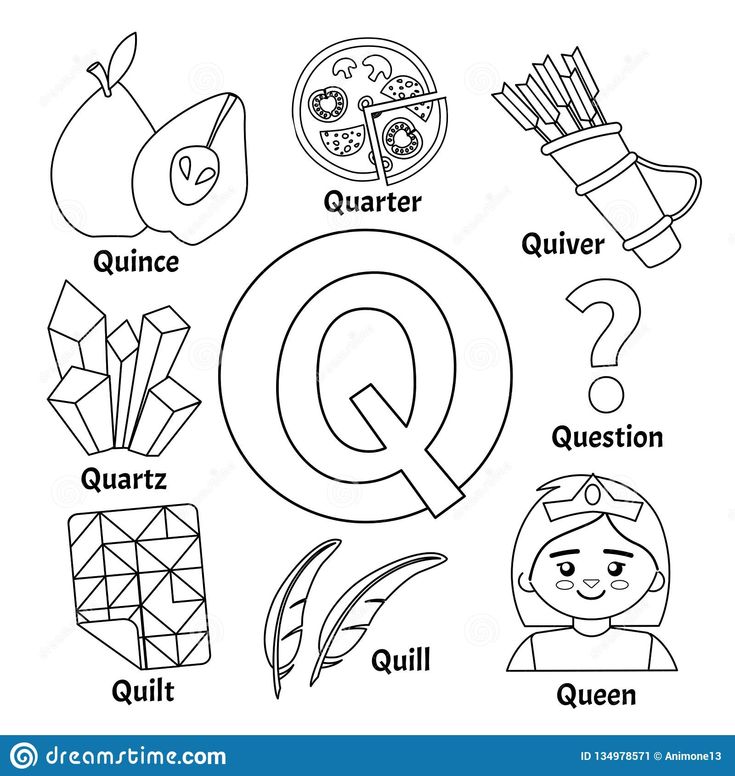 Illustration about vector cute kids animal alphabet letter q set of cute cartoon illustrations â alphabet coloring pages alphabet for kids abc coloring pages