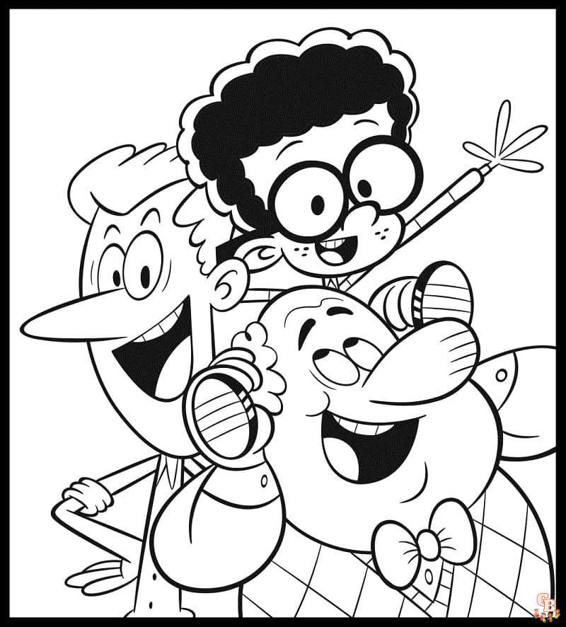 Free printable loud house coloring pages for kids