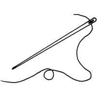 Needle and thread coloring pages