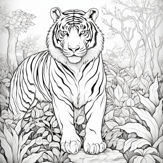 Tiger coloring page