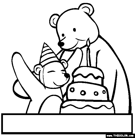 Birthday online coloring pages