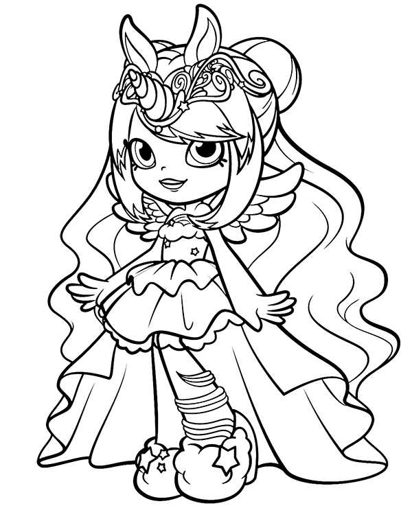 Shoppie mystabella coloring page to print