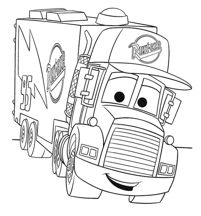 Coloring truck pages