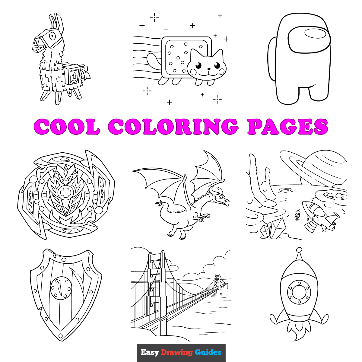 Learn to draw coloring easy drawing guides