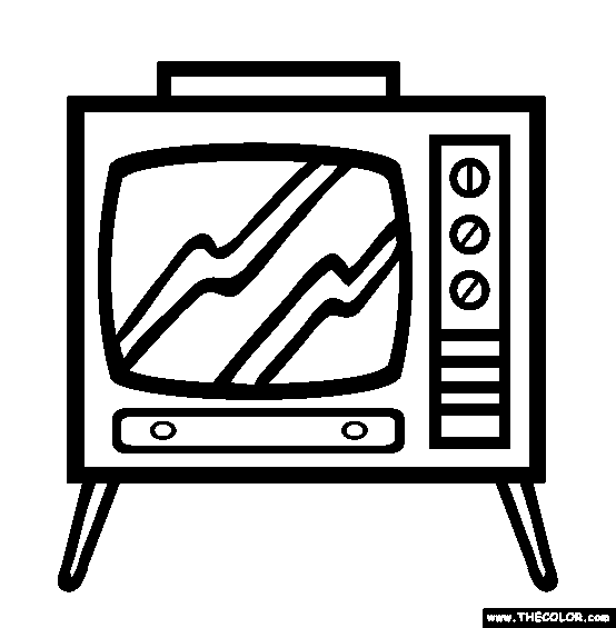 The television coloring page free the television online coloring