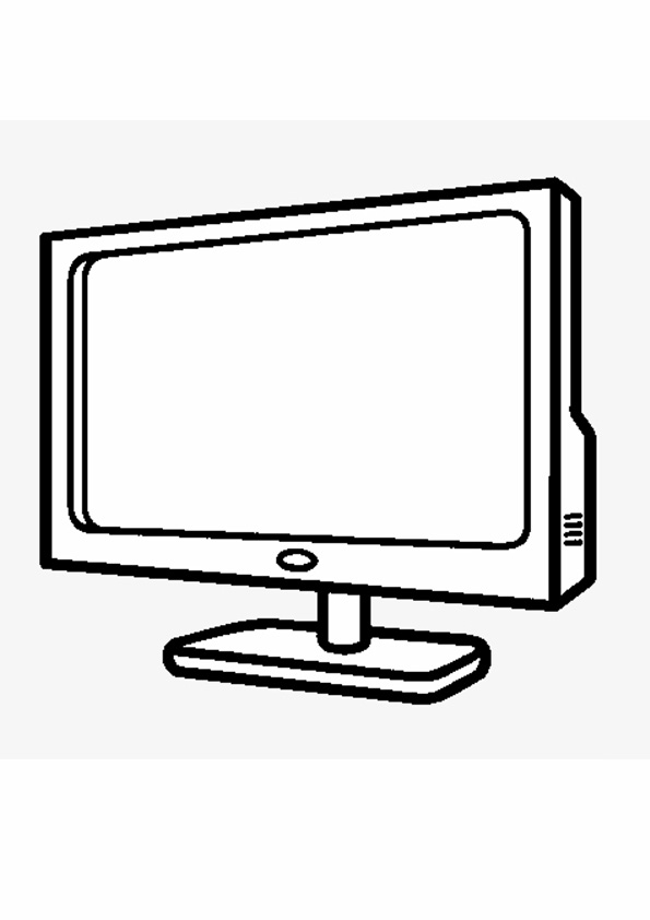 Coloring pages free printable television coloring page activity