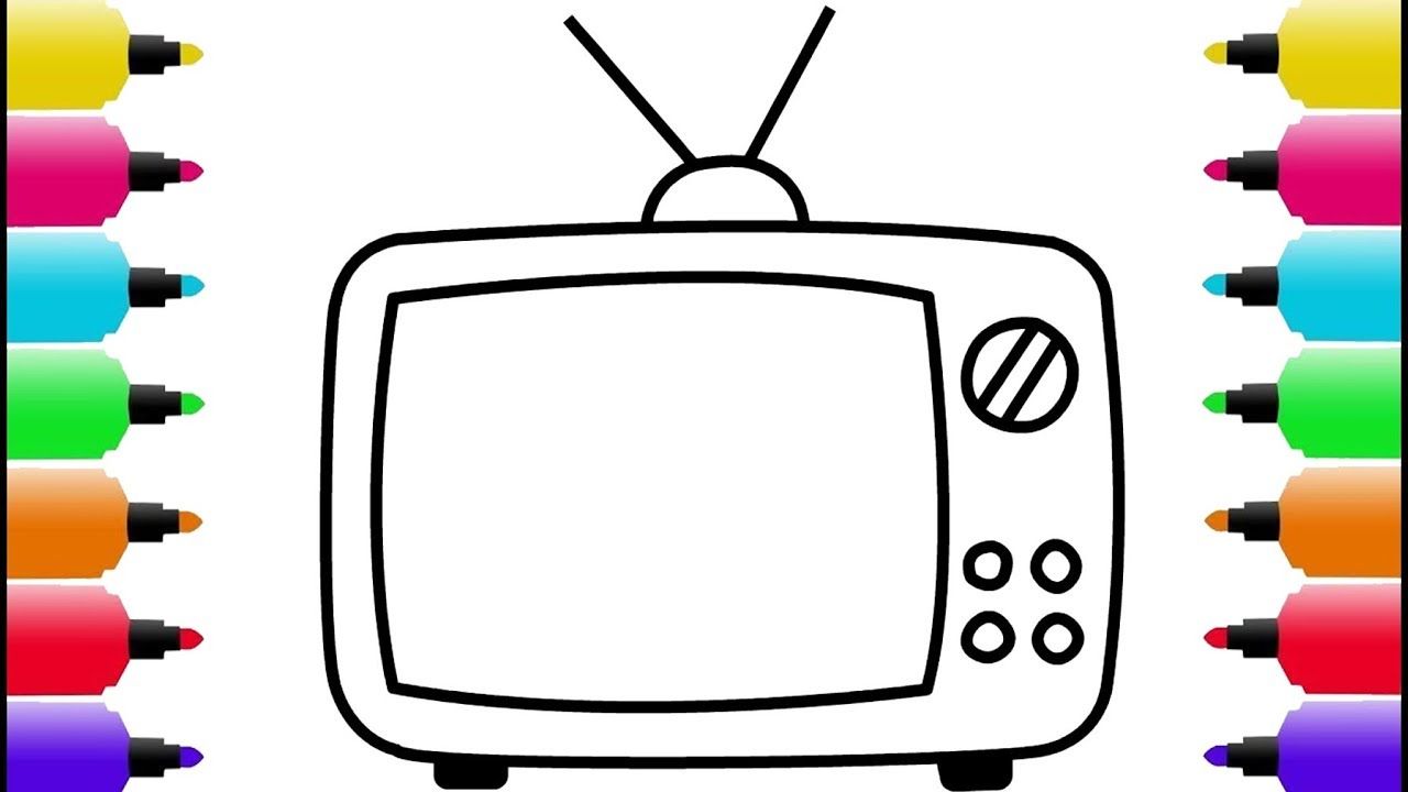 How to draw and color tv coloring pages videos for kids learning colors drawing images for kids best drawing for kids drawing for kids