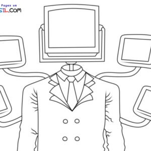 Tv man coloring pages printable for free download